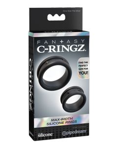 Fantasy C-Ringz Max Width Silicone Rings - Black